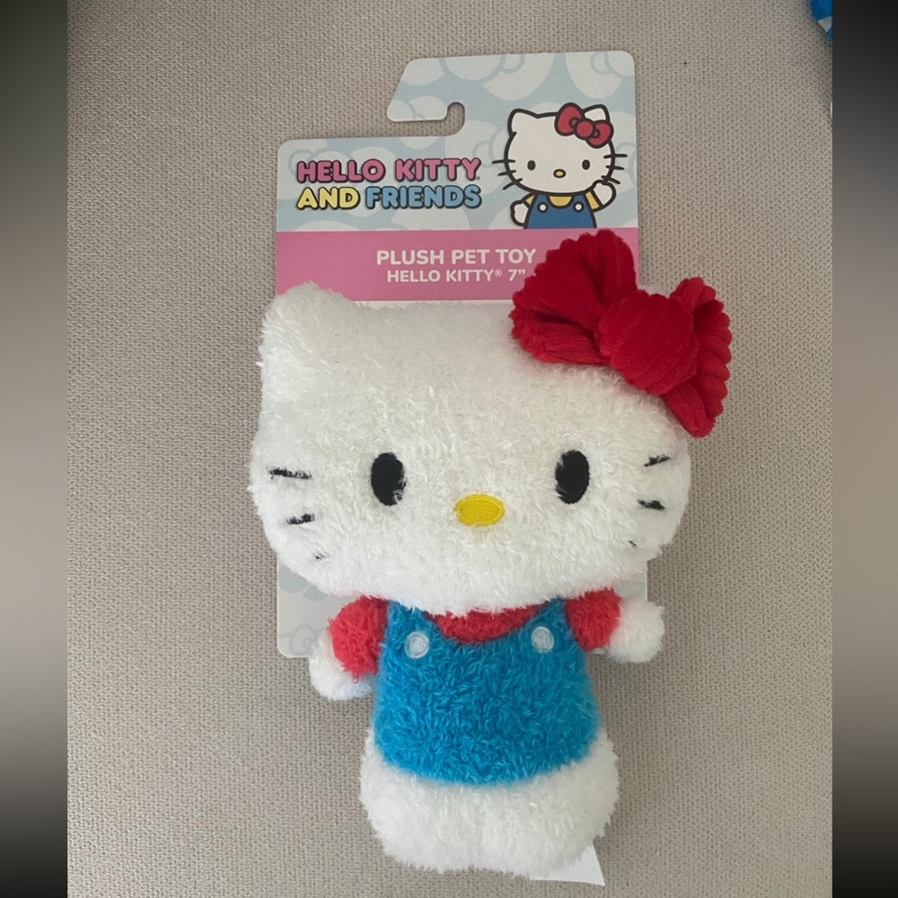 HELLO KITTY PLUSH PET DOG TOY 7" NWT SANRIO